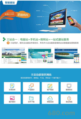 三網通智能建站、手機站、微網站、PC站